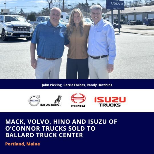 Nancy Phillips Associates Announces Sale of the Mack, Volvo, Hino and Isuzu of O’Connor Trucks